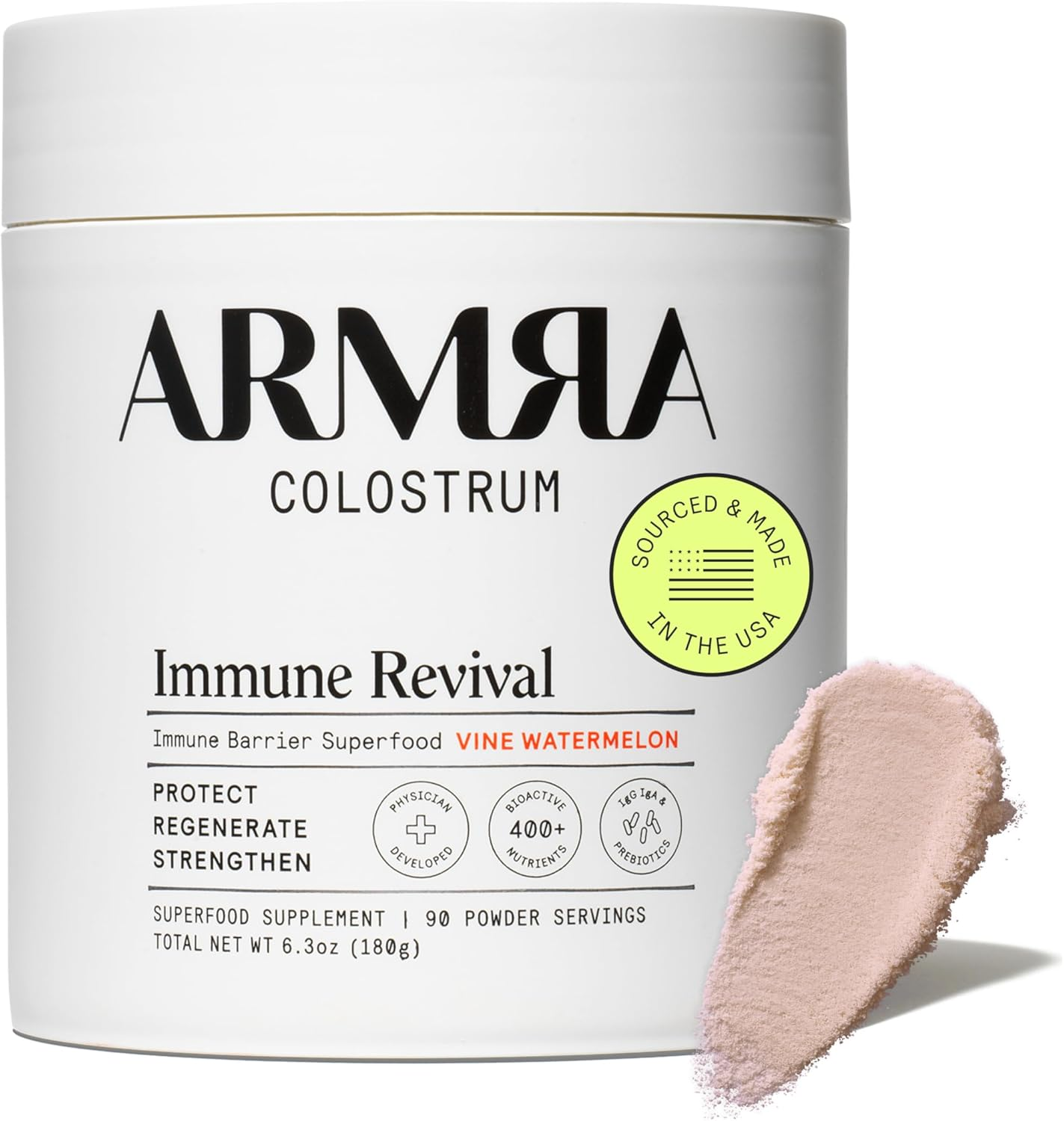ARMRA Colostrum Powder |Gut Health & Bloating | Skin & Hair | Immunity | Keto, Gluten & Fat-Free | 90 Servings