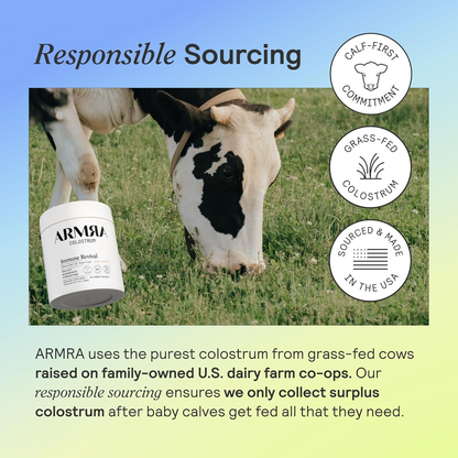 ARMRA Colostrum Powder |Gut Health & Bloating | Skin & Hair | Immunity | Keto, Gluten & Fat-Free | 90 Servings